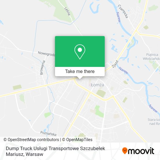 Dump Truck Usługi Transportowe Szczubełek Mariusz map