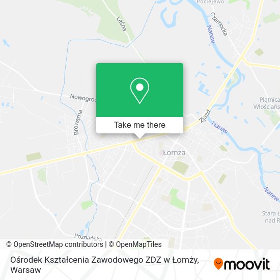 Ośrodek Kształcenia Zawodowego ZDZ w Łomży map