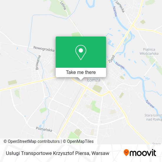 Usługi Transportowe Krzysztof Piersa map