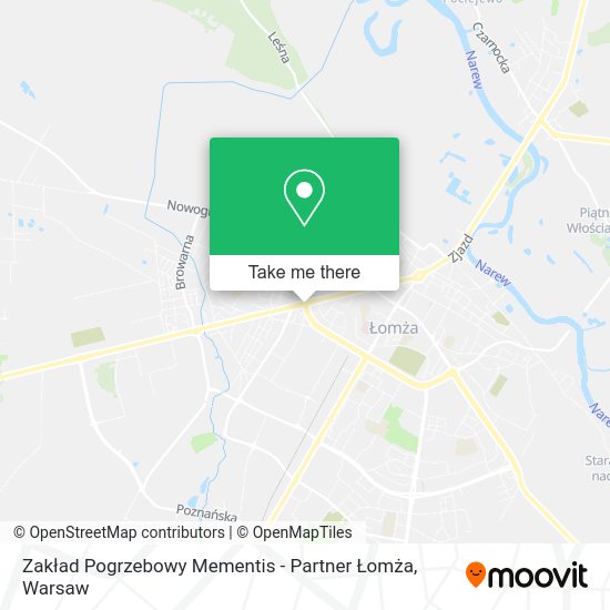 Zakład Pogrzebowy Mementis - Partner Łomża map