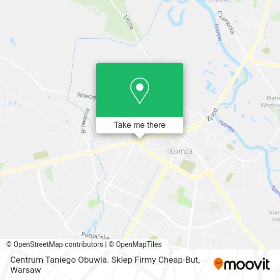 Карта Centrum Taniego Obuwia. Sklep Firmy Cheap-But