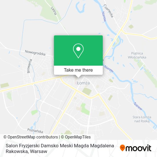 Salon Fryzjerski Damsko Meski Magda Magdalena Rakowska map