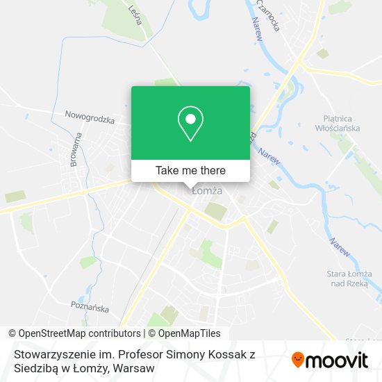 Stowarzyszenie im. Profesor Simony Kossak z Siedzibą w Łomży map