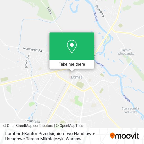 Lombard-Kantor Przedsiębiorstwo Handlowo-Usługowe Teresa Mikołajczyk map