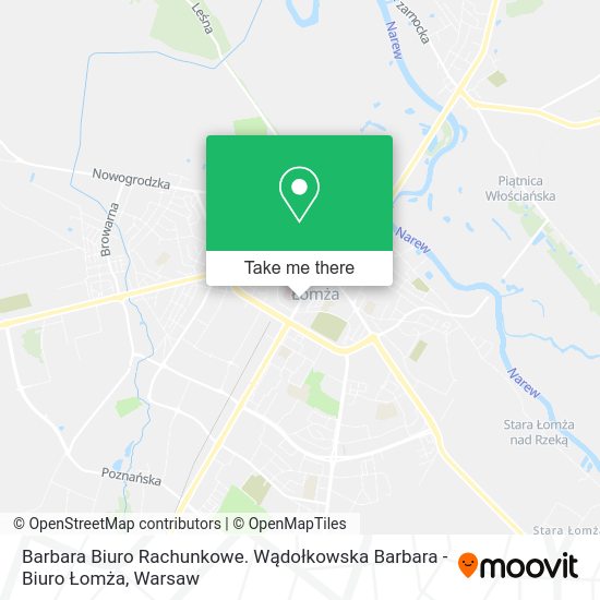 Barbara Biuro Rachunkowe. Wądołkowska Barbara - Biuro Łomża map