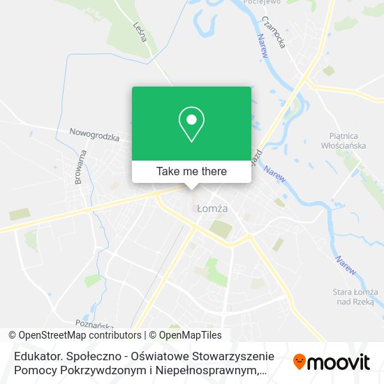 Edukator. Społeczno - Oświatowe Stowarzyszenie Pomocy Pokrzywdzonym i Niepełnosprawnym map