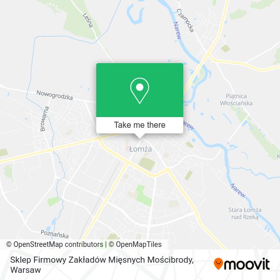 Sklep Firmowy Zakładów Mięsnych Mościbrody map