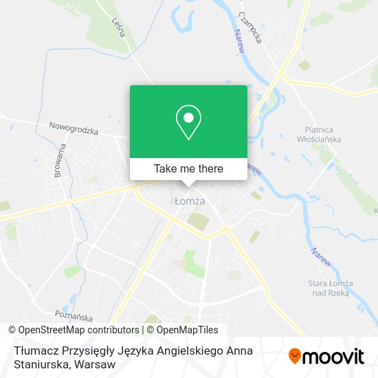 Tłumacz Przysięgły Języka Angielskiego Anna Staniurska map