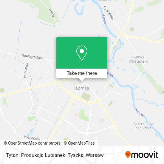 Tytan. Produkcja Łubianek. Tyszka map