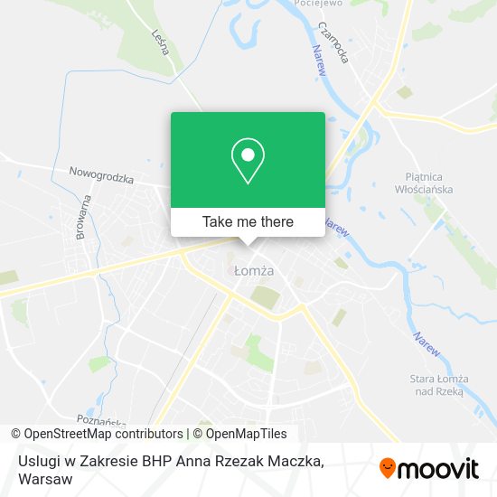 Uslugi w Zakresie BHP Anna Rzezak Maczka map