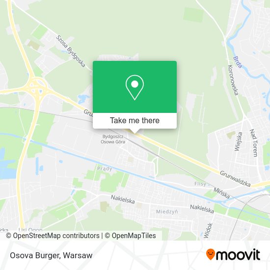 Osova Burger map