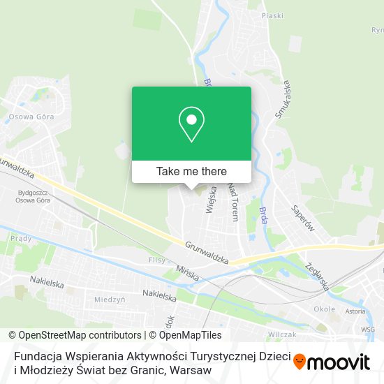 Fundacja Wspierania Aktywności Turystycznej Dzieci i Młodzieży Świat bez Granic map