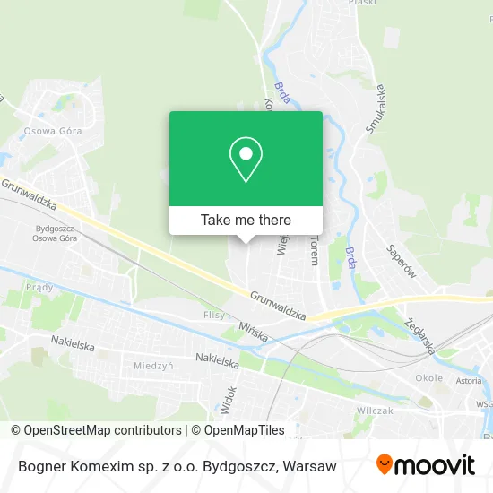 Bogner Komexim sp. z o.o. Bydgoszcz map