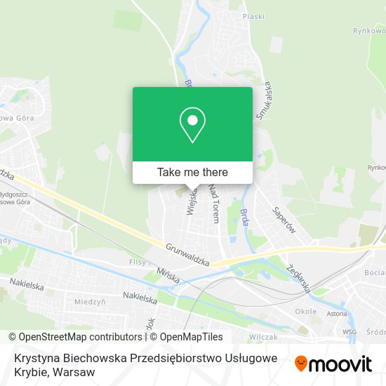 Krystyna Biechowska Przedsiębiorstwo Usługowe Krybie map