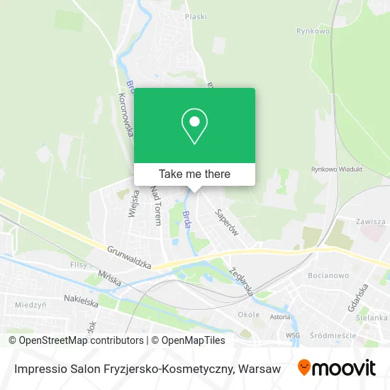 Карта Impressio Salon Fryzjersko-Kosmetyczny