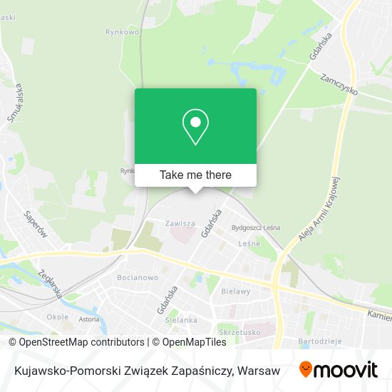 Kujawsko-Pomorski Związek Zapaśniczy map