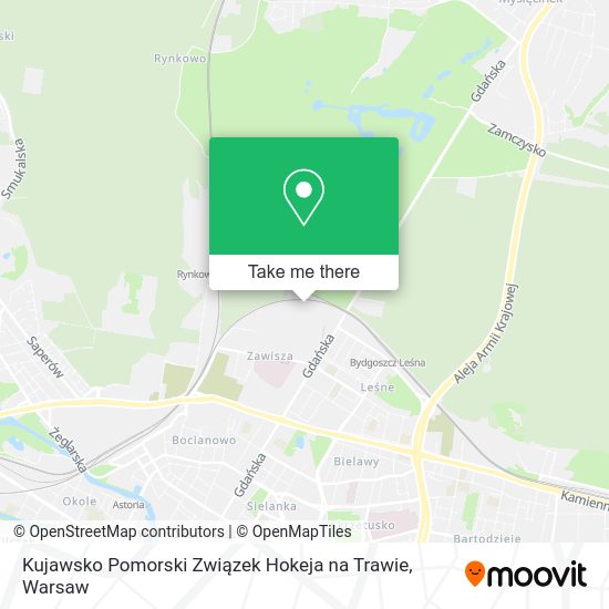 Kujawsko Pomorski Związek Hokeja na Trawie map