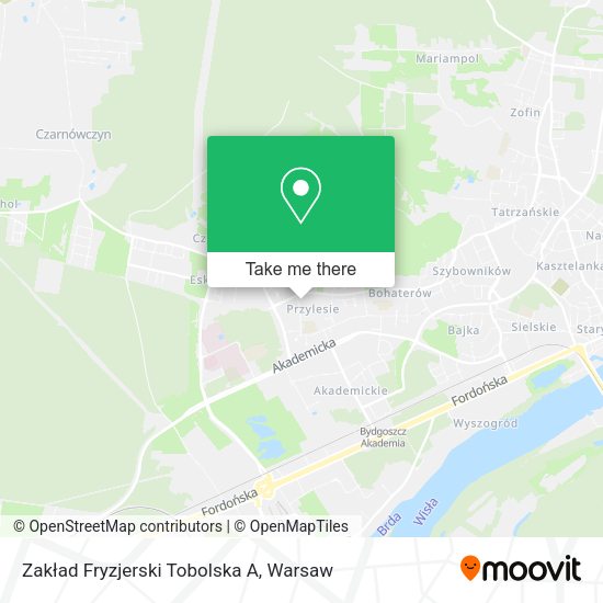 Zakład Fryzjerski Tobolska A map