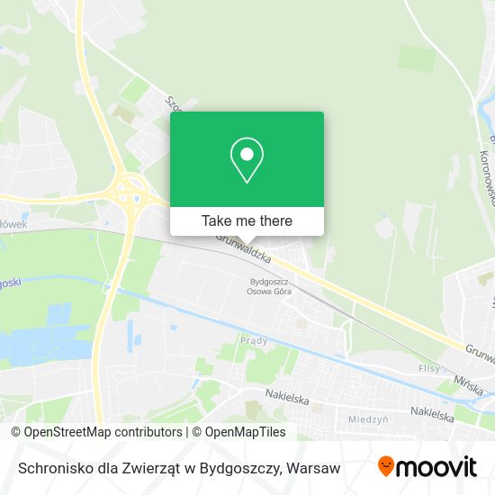 Schronisko dla Zwierząt w Bydgoszczy map