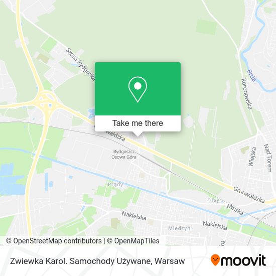 Zwiewka Karol. Samochody Używane map