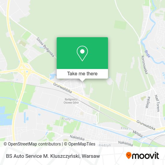 BS Auto Service M. Kluszczyński map