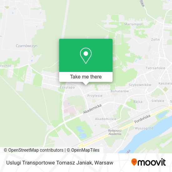 Карта Uslugi Transportowe Tomasz Janiak