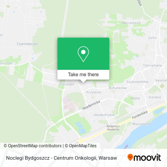 Noclegi Bydgoszcz - Centrum Onkologii map