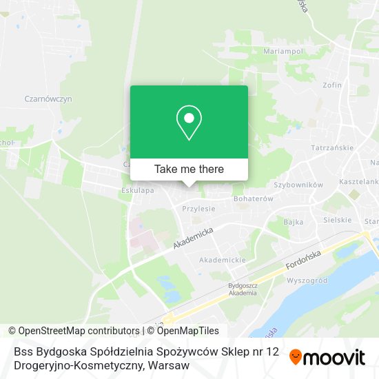 Bss Bydgoska Spółdzielnia Spożywców Sklep nr 12 Drogeryjno-Kosmetyczny map