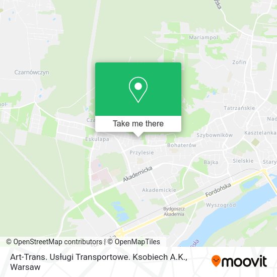 Art-Trans. Usługi Transportowe. Ksobiech A.K. map