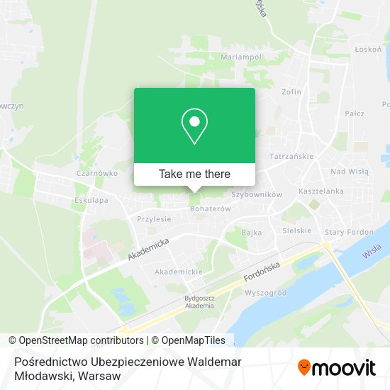 Pośrednictwo Ubezpieczeniowe Waldemar Młodawski map