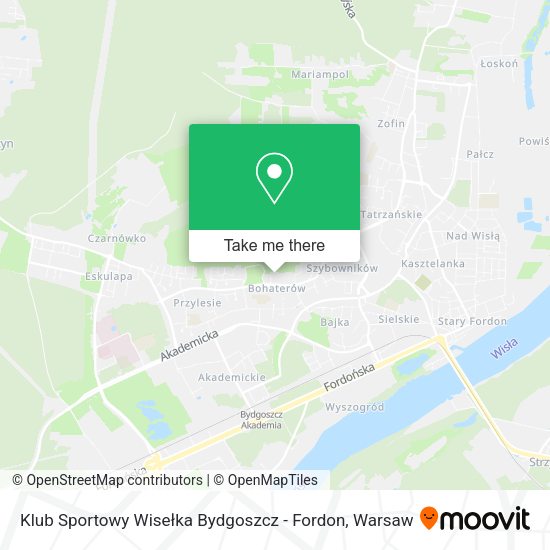 Klub Sportowy Wisełka Bydgoszcz - Fordon map