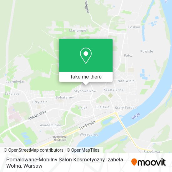 Карта Pomalowane-Mobilny Salon Kosmetyczny Izabela Wolna