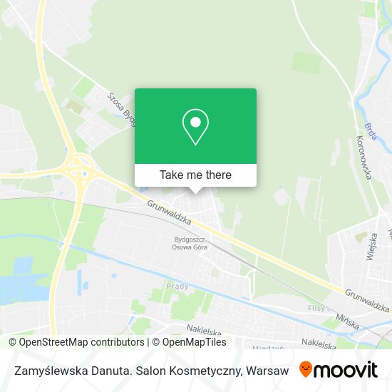 Zamyślewska Danuta. Salon Kosmetyczny map