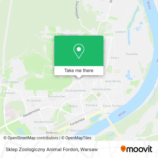 Карта Sklep Zoologiczny Animal Fordon