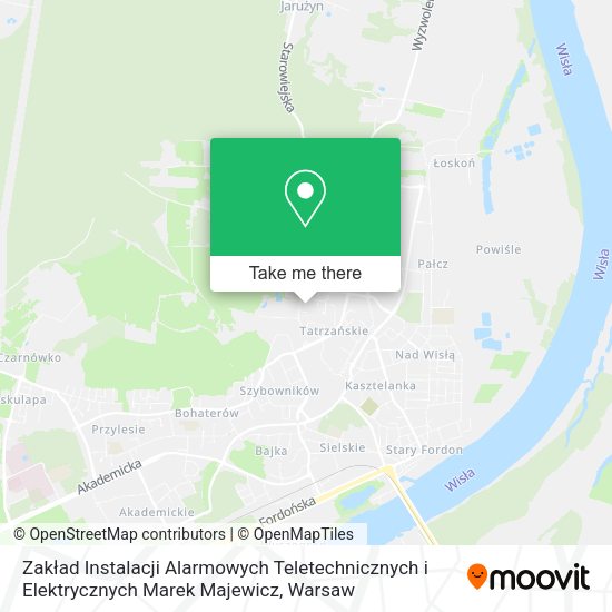 Zakład Instalacji Alarmowych Teletechnicznych i Elektrycznych Marek Majewicz map