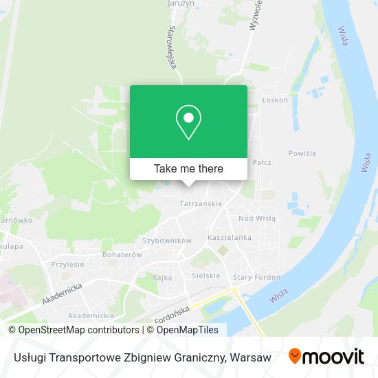 Usługi Transportowe Zbigniew Graniczny map