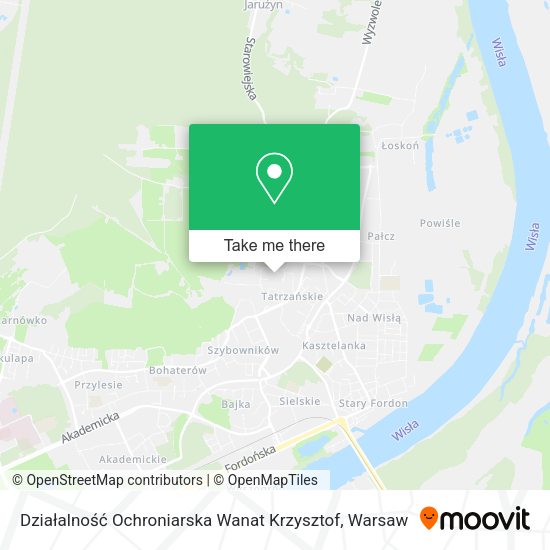 Działalność Ochroniarska Wanat Krzysztof map