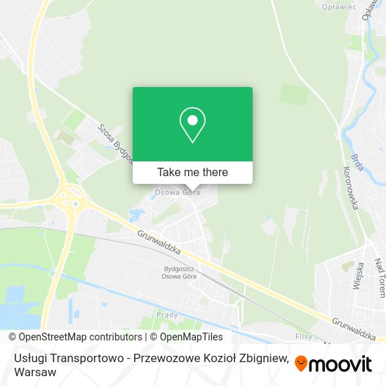 Usługi Transportowo - Przewozowe Kozioł Zbigniew map