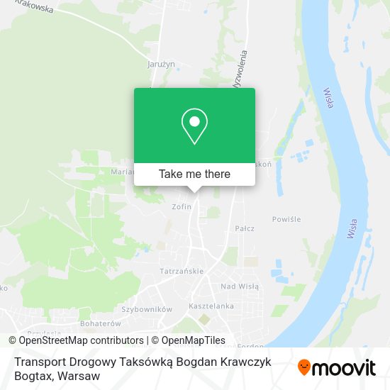 Transport Drogowy Taksówką Bogdan Krawczyk Bogtax map