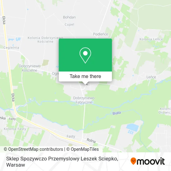 Карта Sklep Spozywczo Przemyslowy Leszek Sciepko