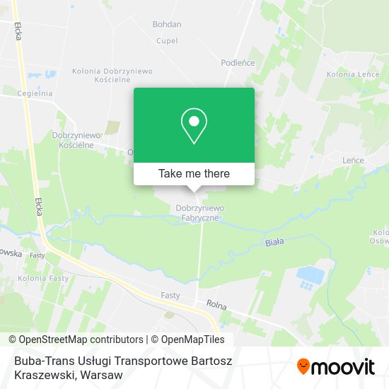 Buba-Trans Usługi Transportowe Bartosz Kraszewski map