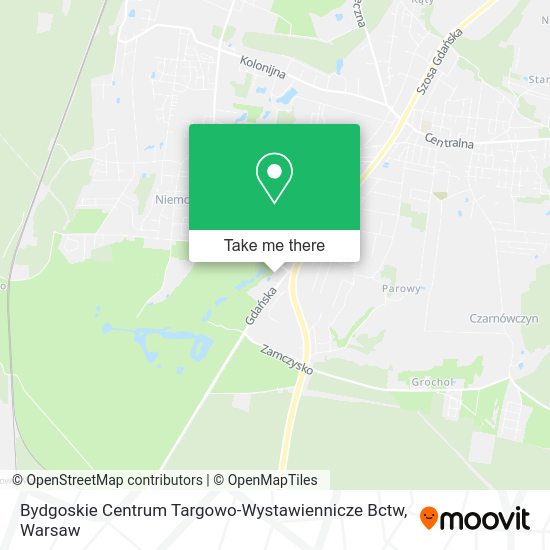 Карта Bydgoskie Centrum Targowo-Wystawiennicze Bctw