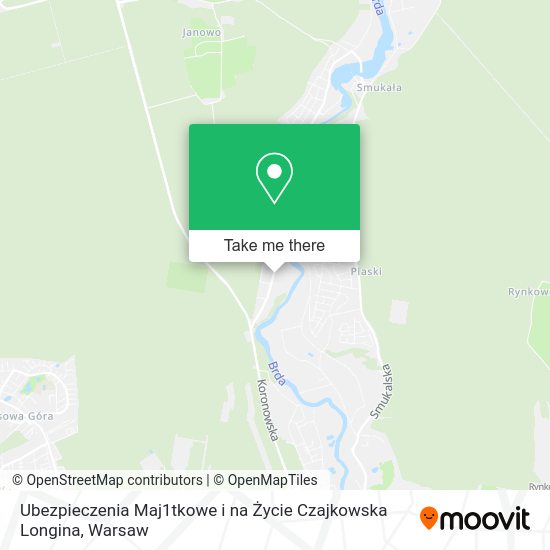 Ubezpieczenia Maj1tkowe i na Życie Czajkowska Longina map