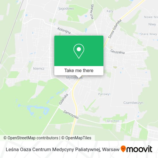 Leśna Oaza Centrum Medycyny Paliatywnej map