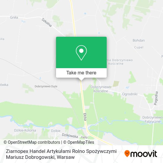 Ziarnopex Handel Artykułami Rolno Spożywczymi Mariusz Dobrogowski map