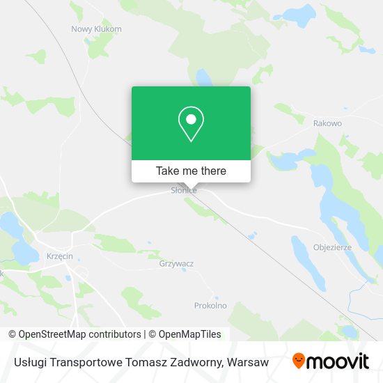 Карта Usługi Transportowe Tomasz Zadworny