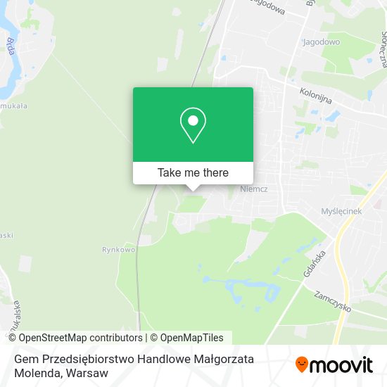 Gem Przedsiębiorstwo Handlowe Małgorzata Molenda map