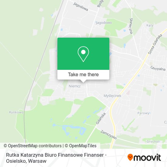 Rutka Katarzyna Biuro Finansowe Finanser - Osielsko map