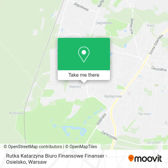 Карта Rutka Katarzyna Biuro Finansowe Finanser - Osielsko