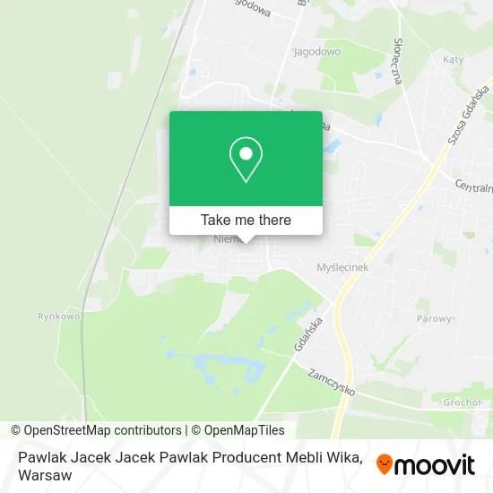 Карта Pawlak Jacek Jacek Pawlak Producent Mebli Wika